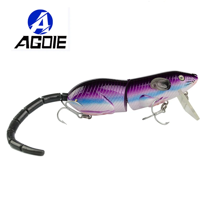 Agoie 5.5 "Rat Fishing Lure Realistico Mouse Crankbait Swim Bait Topwater 69G Realistico Pesca Wobbler Vmc Ancorette Affrontare
