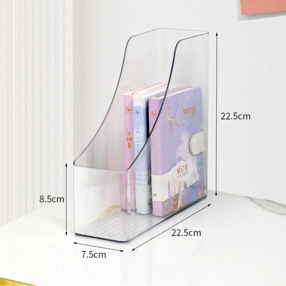 Acrylic Vertical Magazine Rack Single Slot Transparent A4 Storage Filing Box Minimalist Desktop File Storage Box
