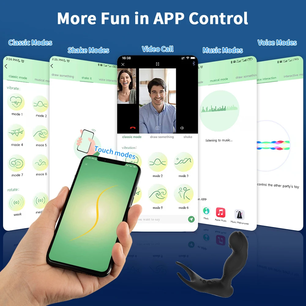 Prostata-Massage männlicher Vibrator Rotation Perlen Anal Plug Vibrator Silikon Verzögerung Ejakulation männlich Masturbat_voghion.com