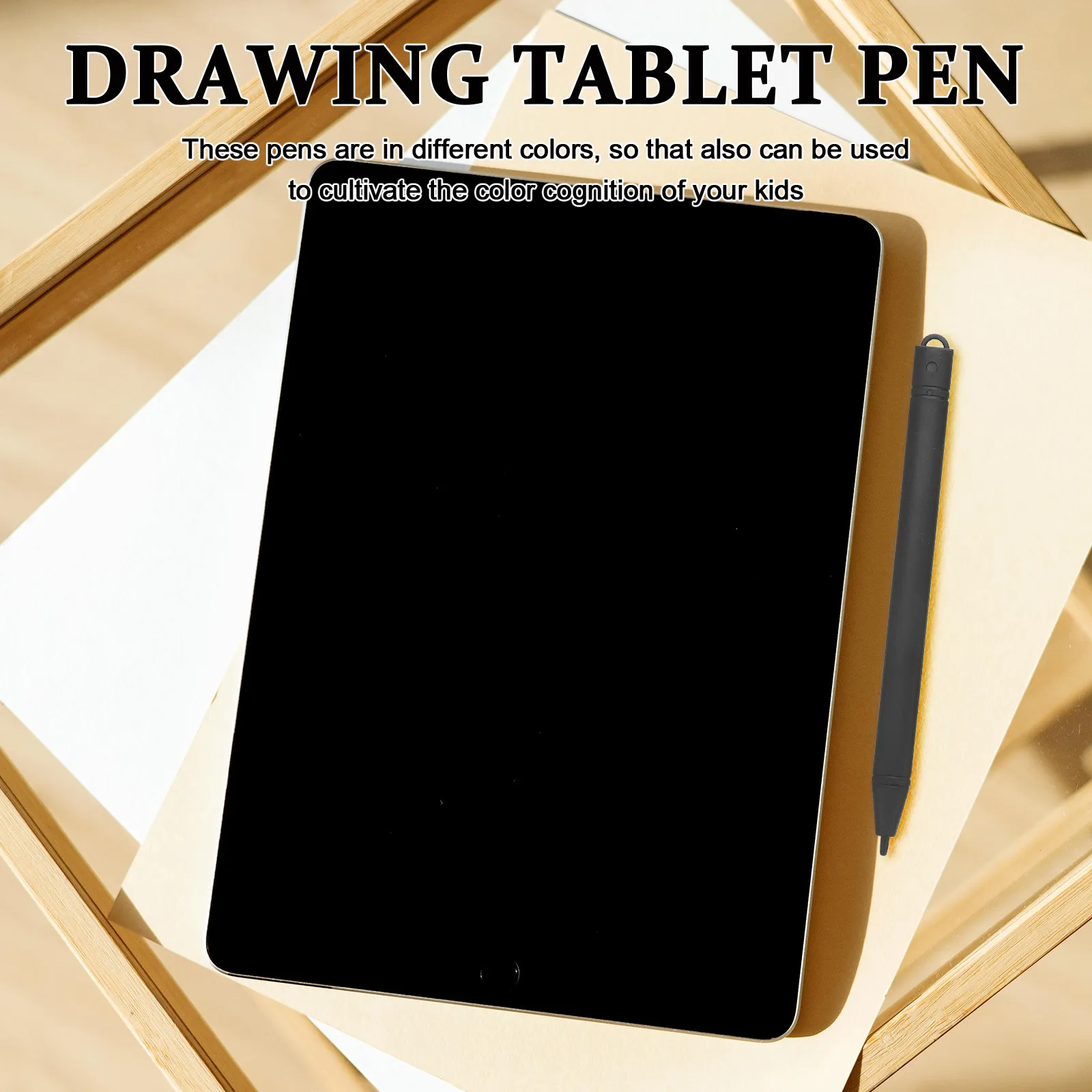 6Pcs LCD 쓰기 보드 펜 편안한 그립 부드러운 드로잉 보드 펜 다채로운 플라스틱 페인팅 펜