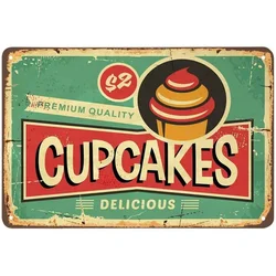 Vintage Metal Tin Sign - Retro Wall Decor - 20x30cm (31)