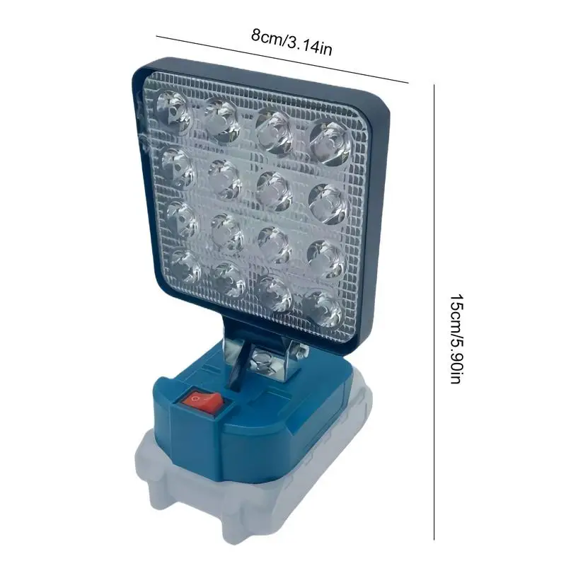 For MT Jack/Makita Cordless Light Waterproof Garage Work Light High Bright Outdoor Lighting Portable Rotatable Cordless LED Lamp
