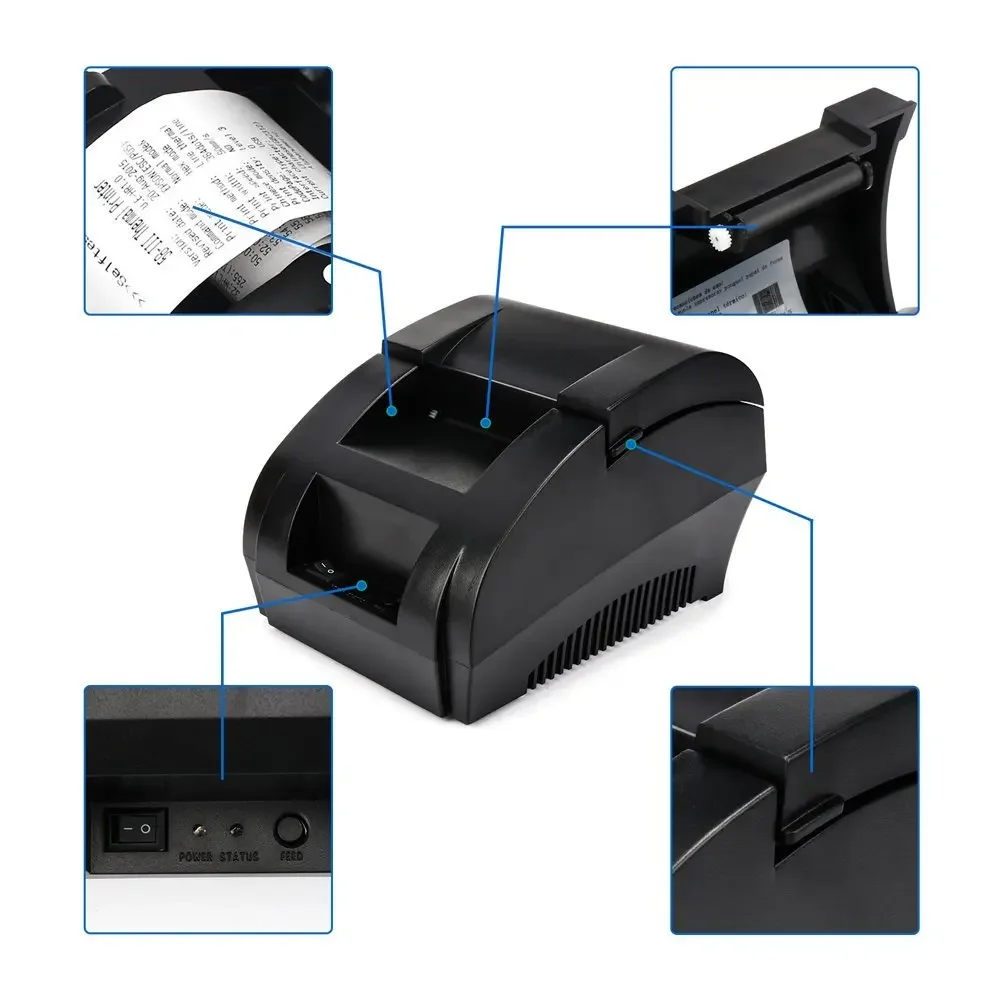NETUM 열전사 영수증 프린터, USB 열전사 프린터, NT-L3 휴대용 CCD 바코드 스캐너 NT-5890K, 58mm