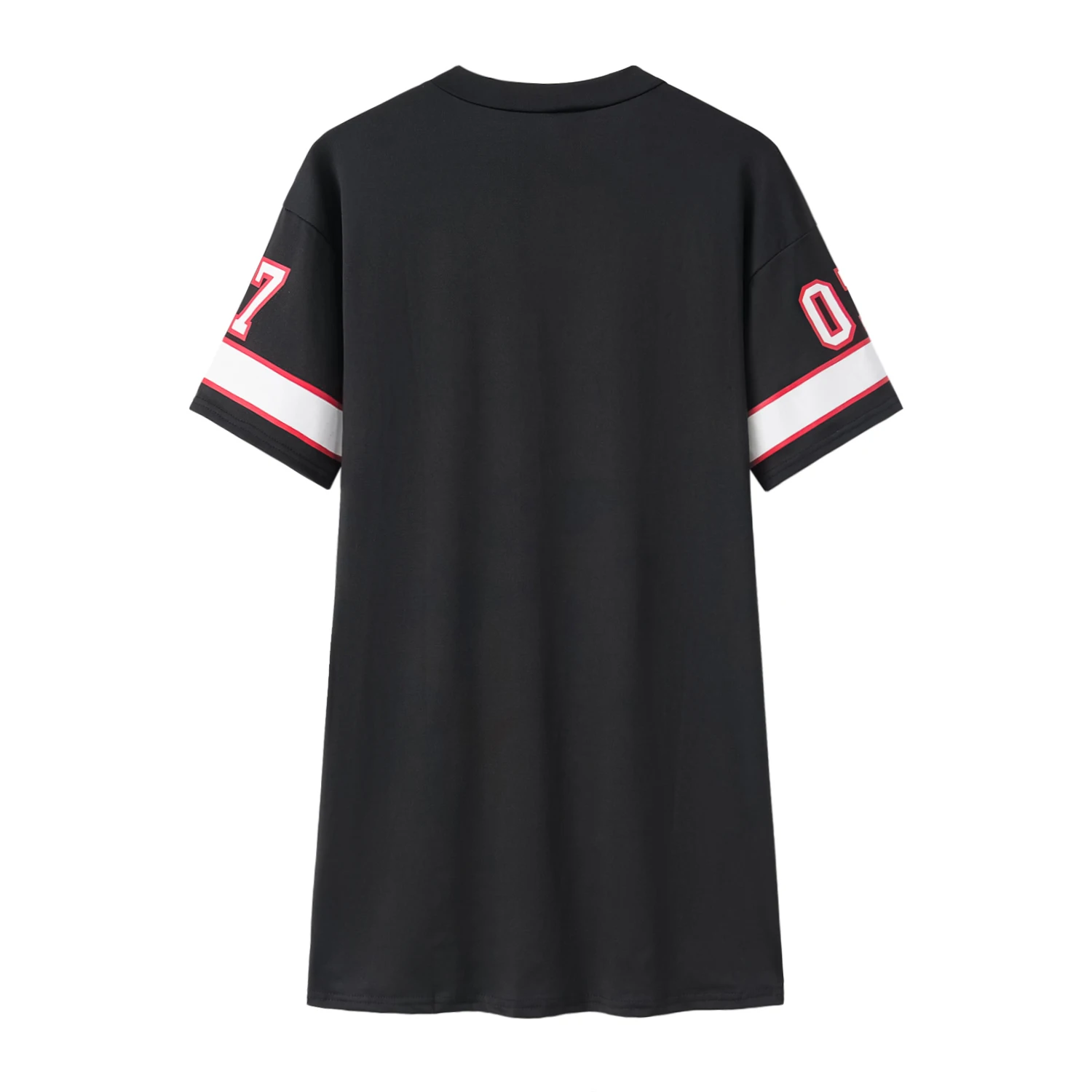 Summer Dress Women Girl Casual Loose Cotton Linen Sexy Short Sleeve V-neck Letters Bodycon Dress basketball jersey