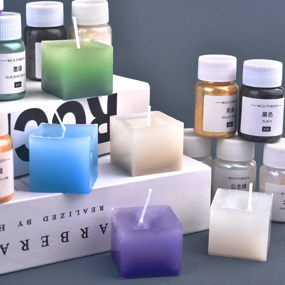 Description Picture 5 of item10g Candle Wax Powder Colorant Pearl Powder Resin Pigment Filler Candle Dye Mineral Powder DIY Soap Dyes Candle Making Supplies