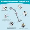 Hibbent Rain Shower Head, 13'' High Pressure Rainfall Square 5 Spray Mode Showerhead with 16" Shower Head Extension Arm 5
