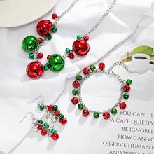  2022 Christmas Earrings Sets Colorful Bell Drop Earring for Women Christmas Ornaments Girl Jewelry Xmas Party Accessories 