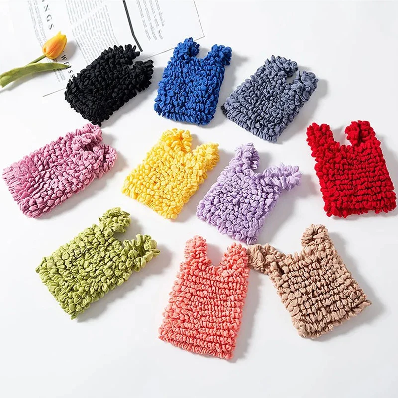 Magic Expansion Pleated Flexible Stretch Bag Large Capacity Shopping Elastic Portable Handbag Reusable Mini Tote 3