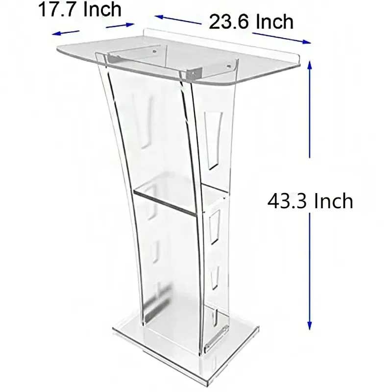 Acrylic Podium Plexiglass Pulpit School Church Modern Clear Thick