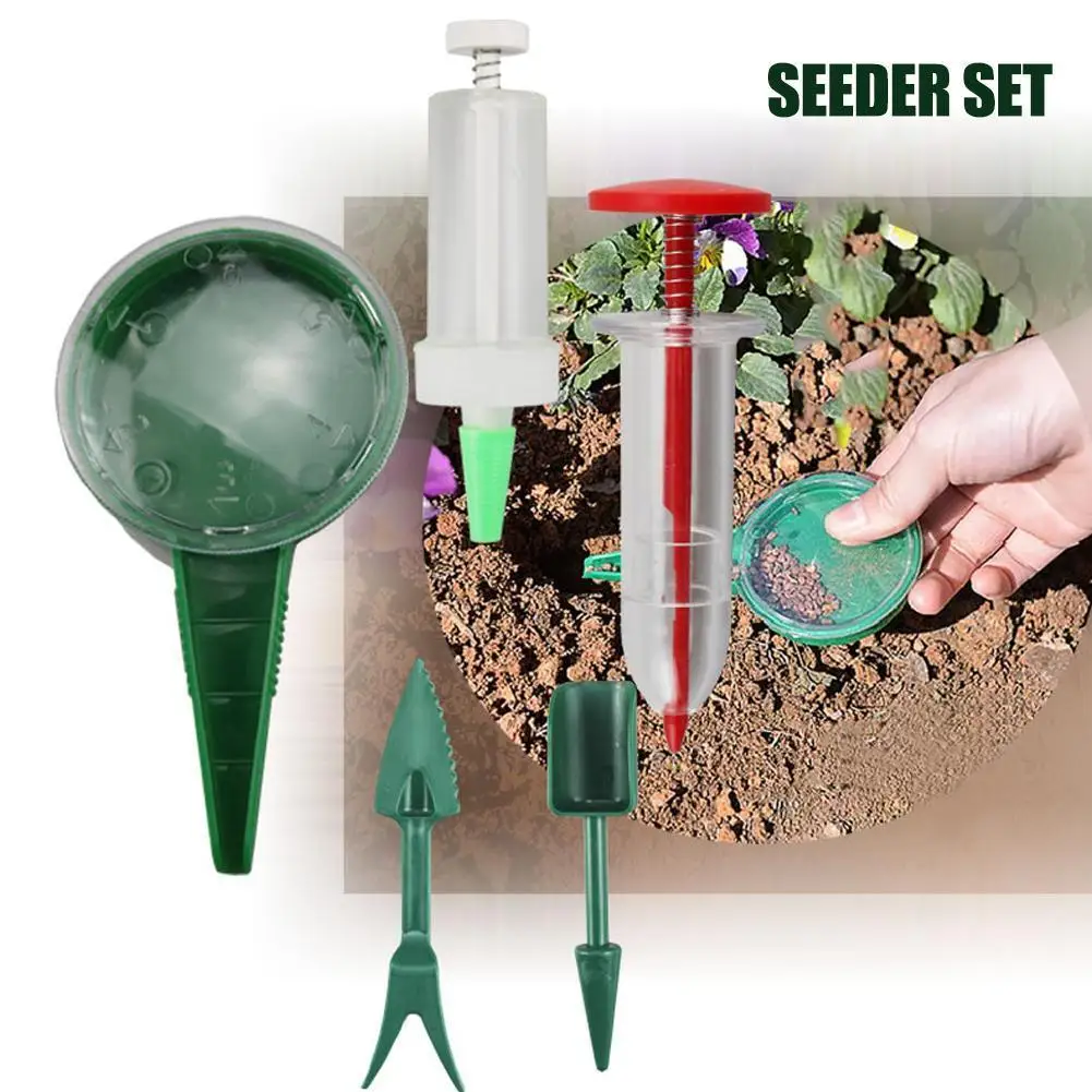 6pcs Mini Sowing Seed Dispenser Manual Syringe Seeder Sower Set Spreader Handheld Seed Fertilizing Planter Gardening Tool mini garden tools plant seed sower handheld seed dispenser garden seeder tool