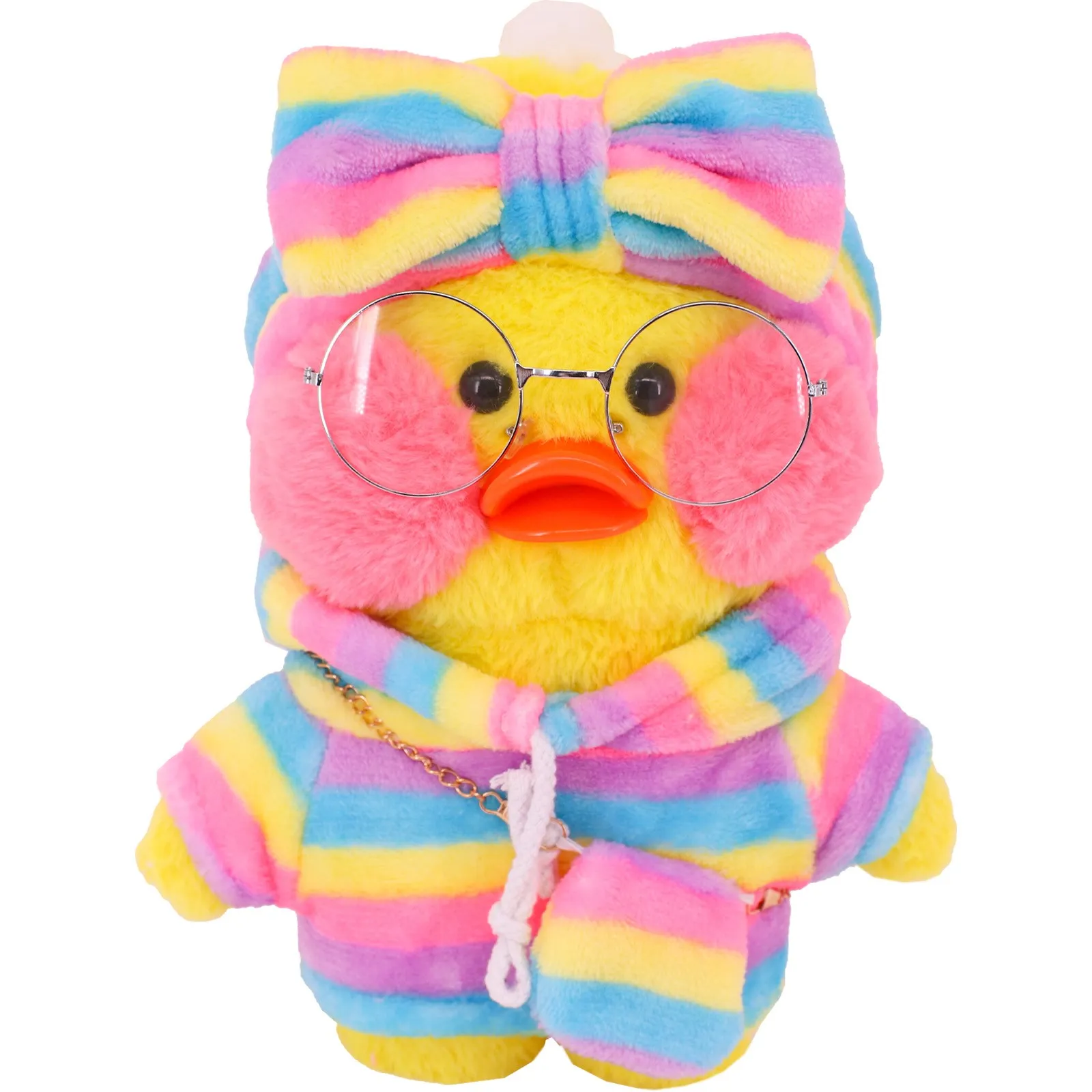 1 Set 30cm Cafe Duck Doll Clothes Kawaii LaLafanfan Plush Stuffed Soft Ducks Doll Accessories Dress Girl`s Gift for Children Toy 3