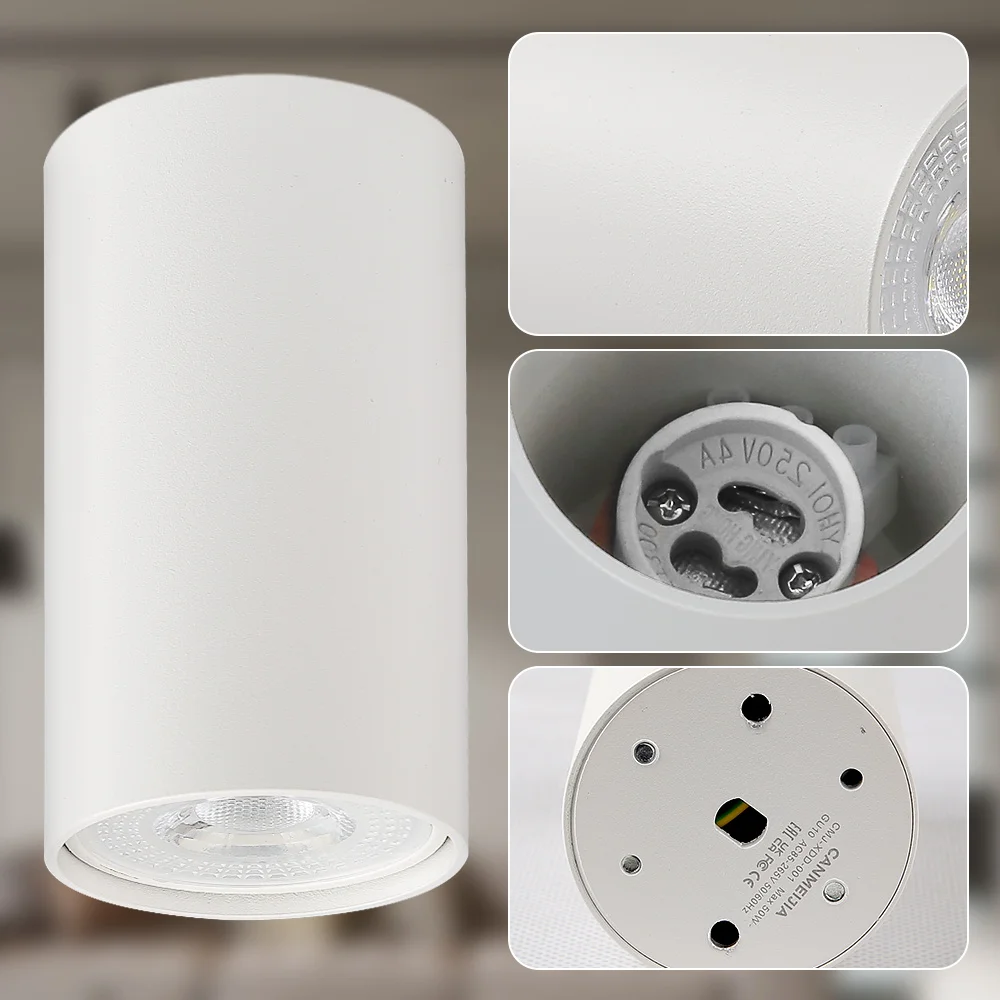 GU10 Ceiling Light 220V Replaceable Bulbs Led Luminaire Modern Home Spotlight Kitchen Living Room Surface Mounted Downlight LED