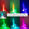 10-100PCS LED Flash Coaster Lights Battery Powered Luminous Bottle Stickers Wine Cup Mats Lamp Ktv Bar Party Drink Cups Decor 2