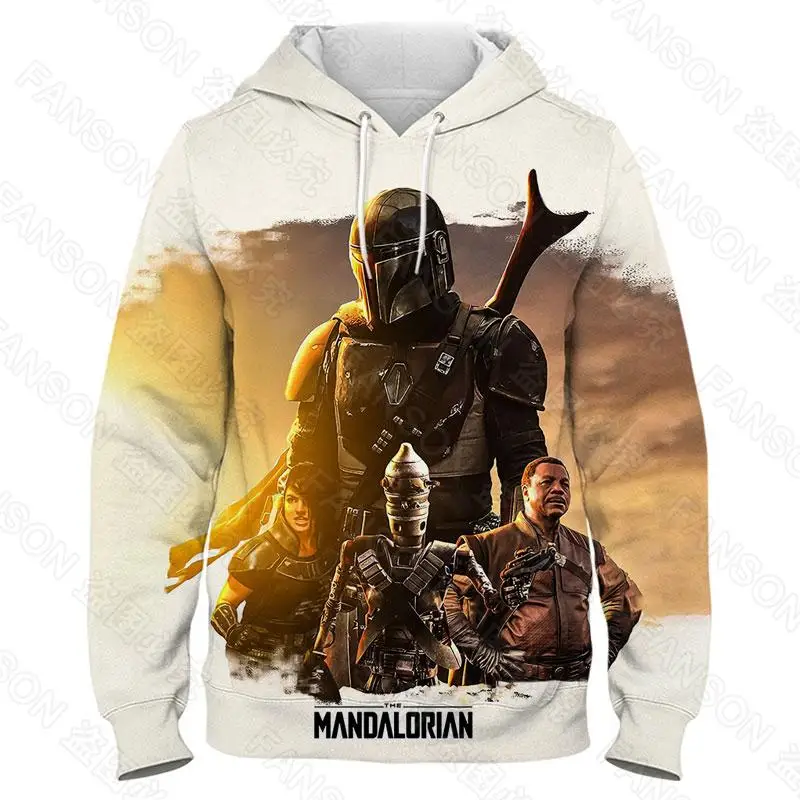 Woman Clothes Spring Streetwear Fashion Men's Sweetshirt Disney The Mandalorian  Star Wars 3D Print Children Hoodies