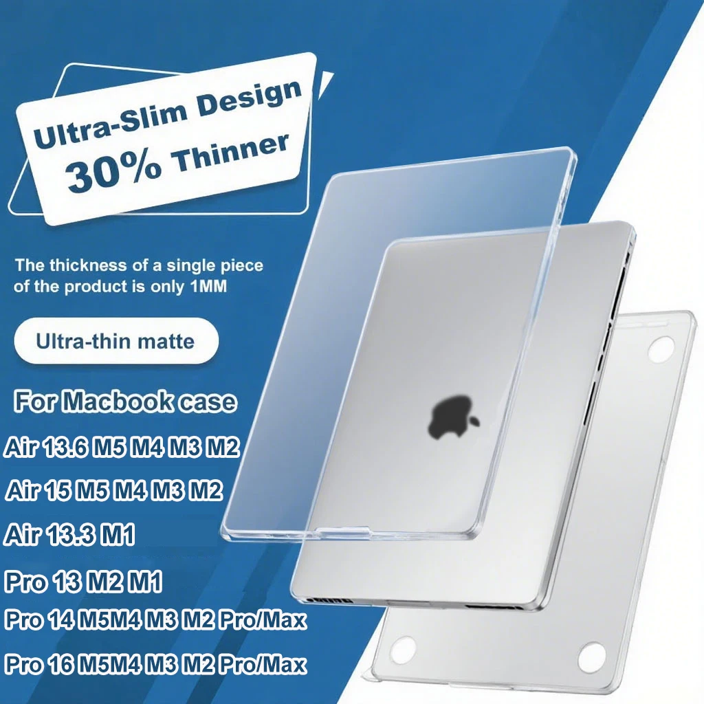 Étui pour MacBook Air 13 pouces M5 M4 2026, Air 15 pouces M3 M2 2024-2022 A3241 A3240, pour MacBook Pro 14 pouces Pro 16 pouces M5 Pro/Max 2026