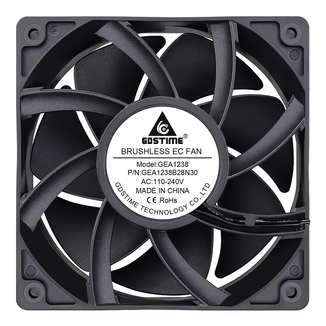 Gdstime ce Ventilador Axial Ventilador Case Computador Bola Dupla sem Escova pc Cooler ac 110v 120v 220v 230v 240v 12025 8025 60 mm 80 Milímetros 90 Milímetros - Imagem 6