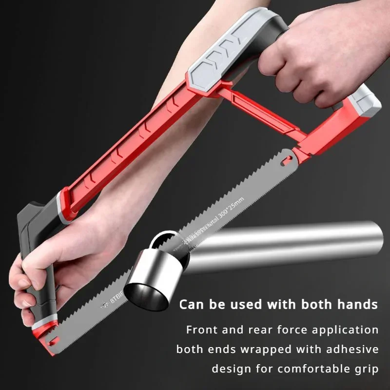 

Multi functional hacksaw frame two saw angles (45 °/90 °) metal saw wood saw metal/wood/tree/PVC/meat sharp cutting hacksaw