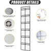 24 Grids Wall-Mounted Sundries Shoe Organiser Fabric Closet Bag Storage Rack Mesh Pocket Clear Hanging Over The Door Cloth Box 2