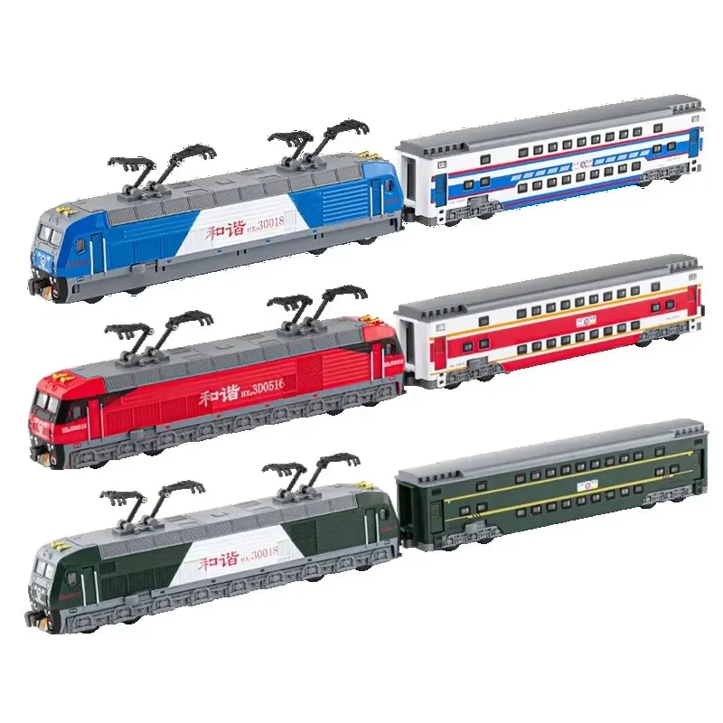 Standard Rail Way Electric Toys セット鉄道模型 1:87 HEXIE Electric Train Toys Alloy Cars Diecast Models Doors