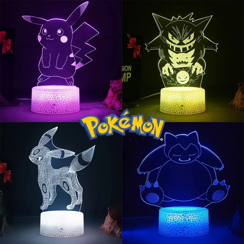 Lâmpada de Cabeceira Pikachu - Pokemon Luz da Noite - Presente Fofo – Akuma  No Mi