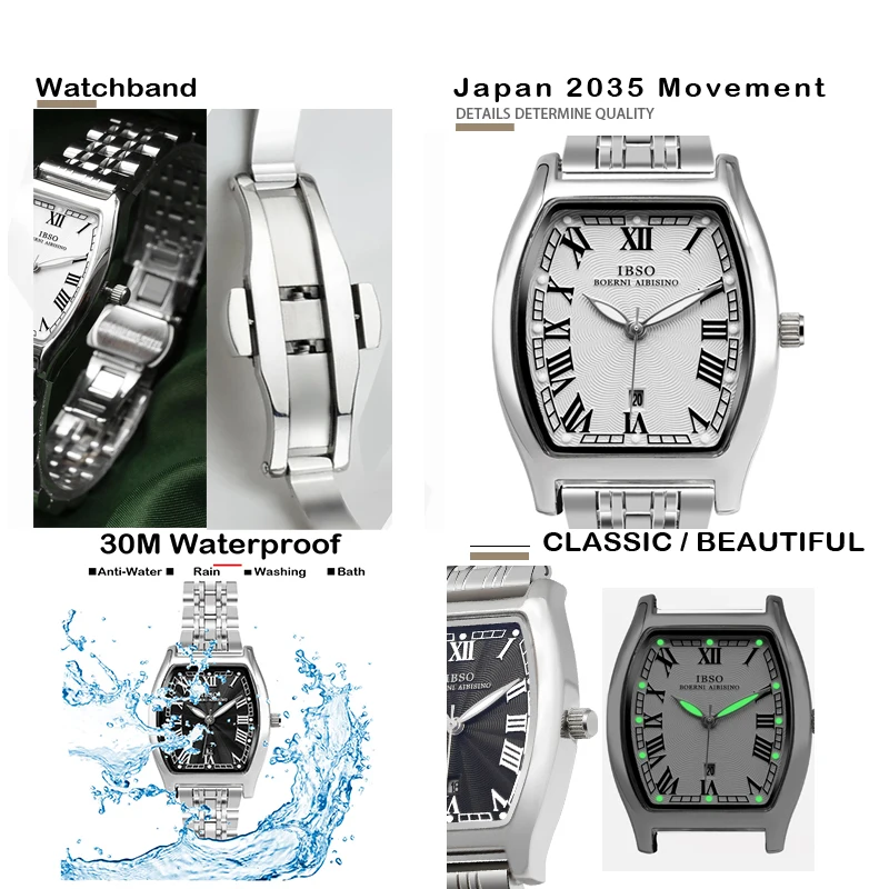 Original Brand Women Watches White Stainless Steel Waterproof Casual Female Hand Clock Luminous Luxury Ladies Wristwatches Black