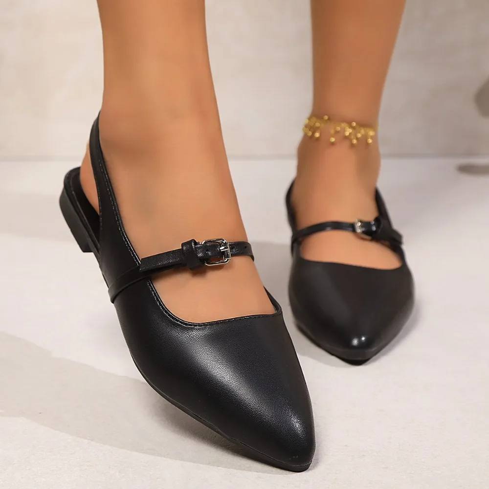 Schuhe Spitz Flach