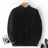 Pullover Cashmere Sweater 2023 New Casual Business Men's Sweater Solid Color Knitted Full Sleeve 100% Pure Wool Men's Sweater 4