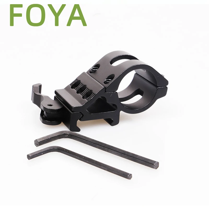 25.4mm/30mm Quick Release Offset Flashlight Scope Mount 45 Degree Scope Mount For 20mm Picatinnly Rail Hunting Gun Accessories