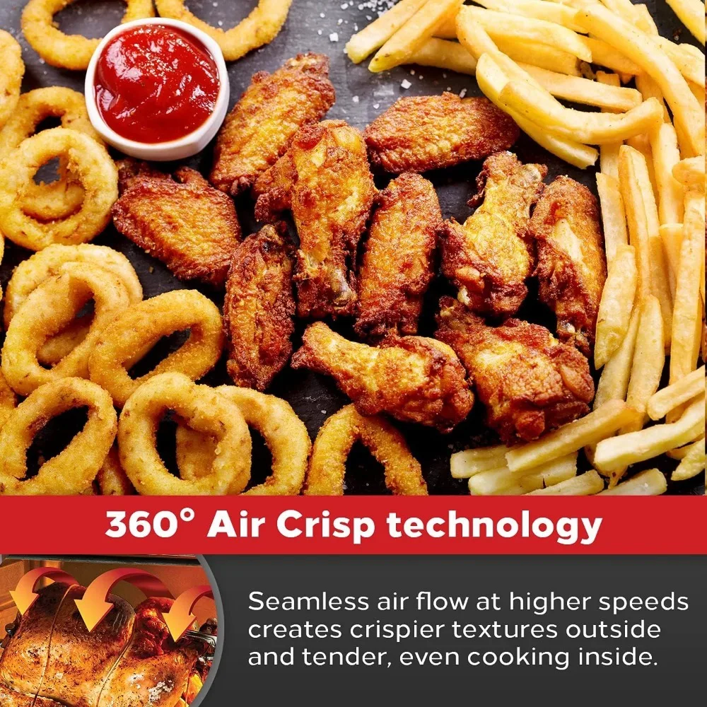 Everyday 360 Stainless Steel Air Fryer, 360° Quick Cook Technology, XL capacity, 9-in-1, 12 Pre-Set Cooking Functions including 4