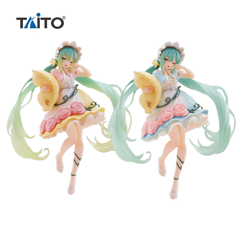 

In Stock Original 18Cm Taito Vocaloid Hatsune Miku Wonderland Sleeping Beauty Scenery Model Toys Anime Figure Collect Decoration