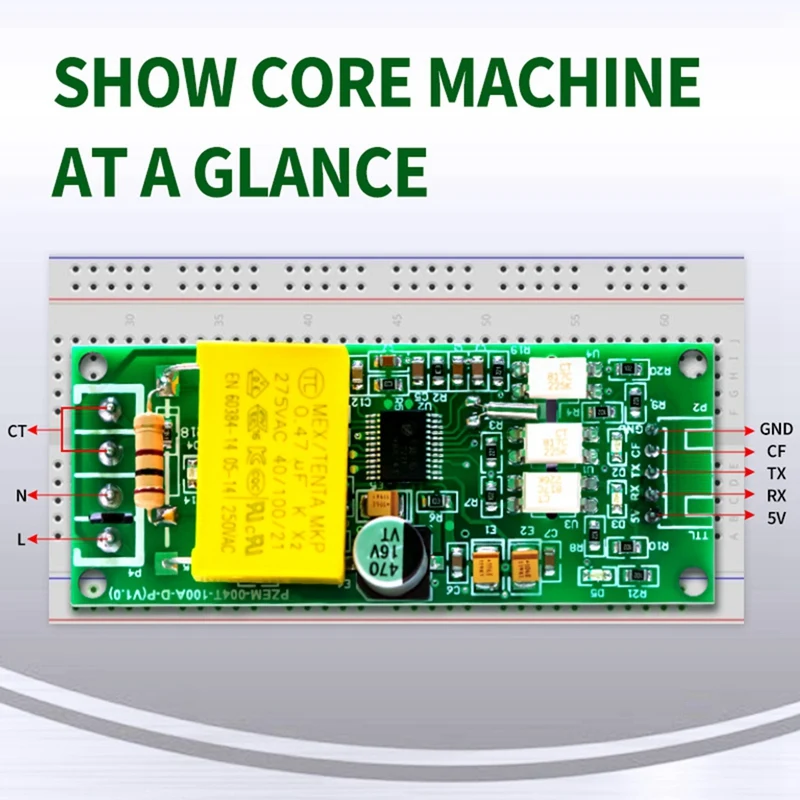 100A PZEM 004T Version Wattmeter+Open CT Kwh Meter Volt Amp Current Test Module for Arduino TTL COM2/COM3/COM4 5
