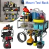 Power Tool Rack Electric Drill Holder Wall Mount Power Tool Organizer Workshop Wrench Tools Screwdriver Power Storage Shelf Home 1