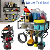 Power Tool Rack Electric Drill Holder Wall Mount Power Tool Organizer Workshop Wrench Tools Screwdriver Power Storage Shelf Home 1