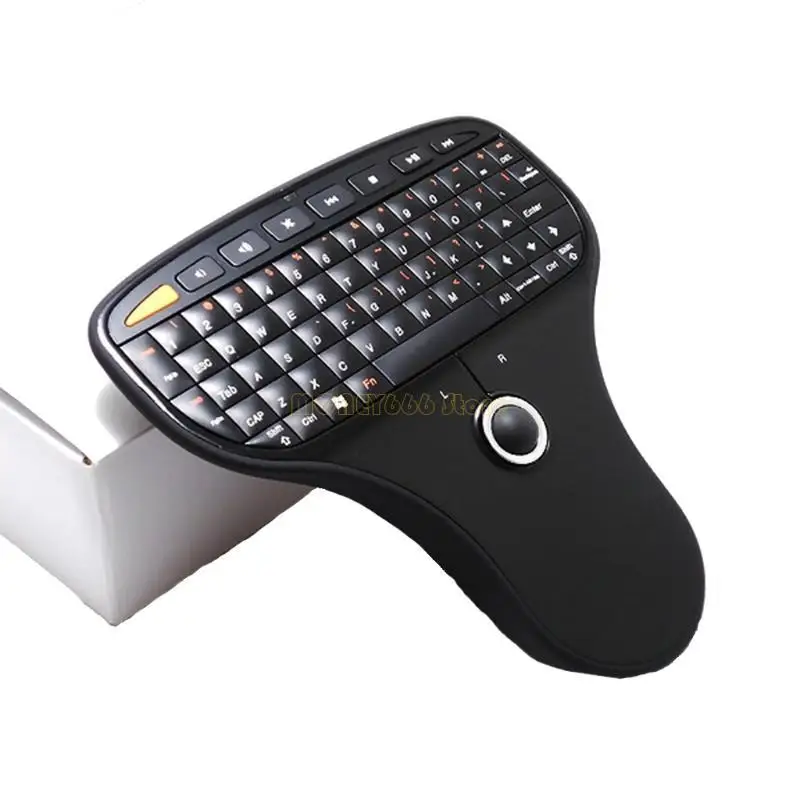 N5901 2.4G Wireless Trackball Keyboard, Mini USB Multimedia Keyboard