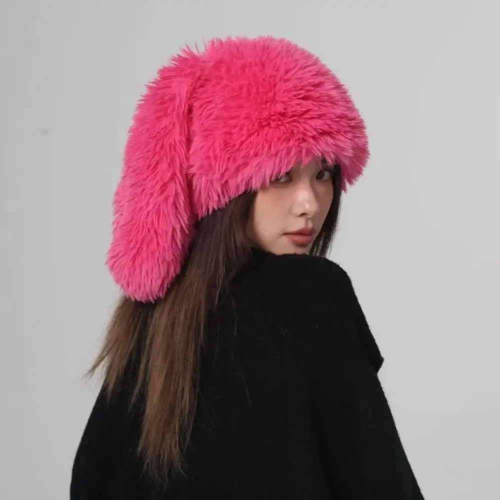 Acrylic Fiber Long Rabbit Ears Winter Hat for Girls