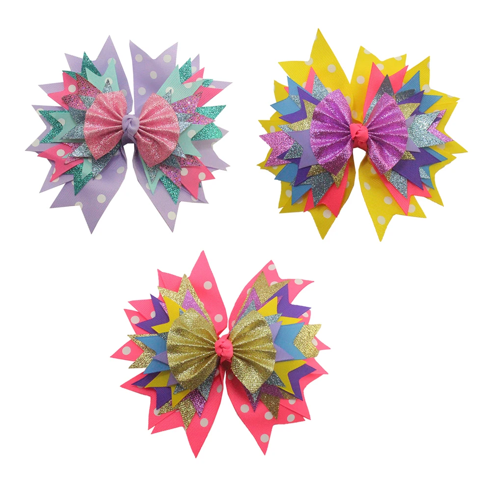 Cute Hair Accessories Girl Bows Hair Clips Sweet Stereoscopic Colorful Bows Clip Hairpin Barrettes Headwear Baby Hair Accessorie 4