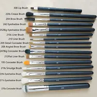 Pinceaux de maquillage pointus série M, 1 pièce, brosse de maquillage pour Contour de poudre, poils d'animaux, doublure pour les yeux, manche en bois, outil cosmétique de haute qualité 2