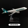 Scale 1:400 Metal Aircraft Model, Korea Seoul A320 Airplane Diecast Aeroplane Home Office Decor Mini Moto Toy for Children 2