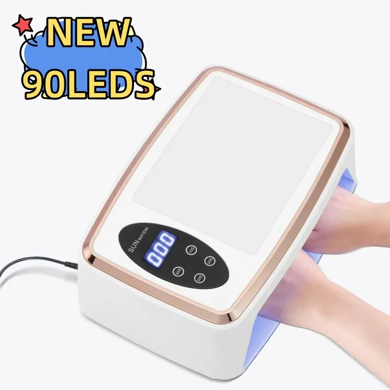 

90 LEDS Nail Dryer LED Nail Lamp UV Lamp for Curing All Gel Nail Polish Motion Sensing Manicure Pedicure Salon Tool Big Space