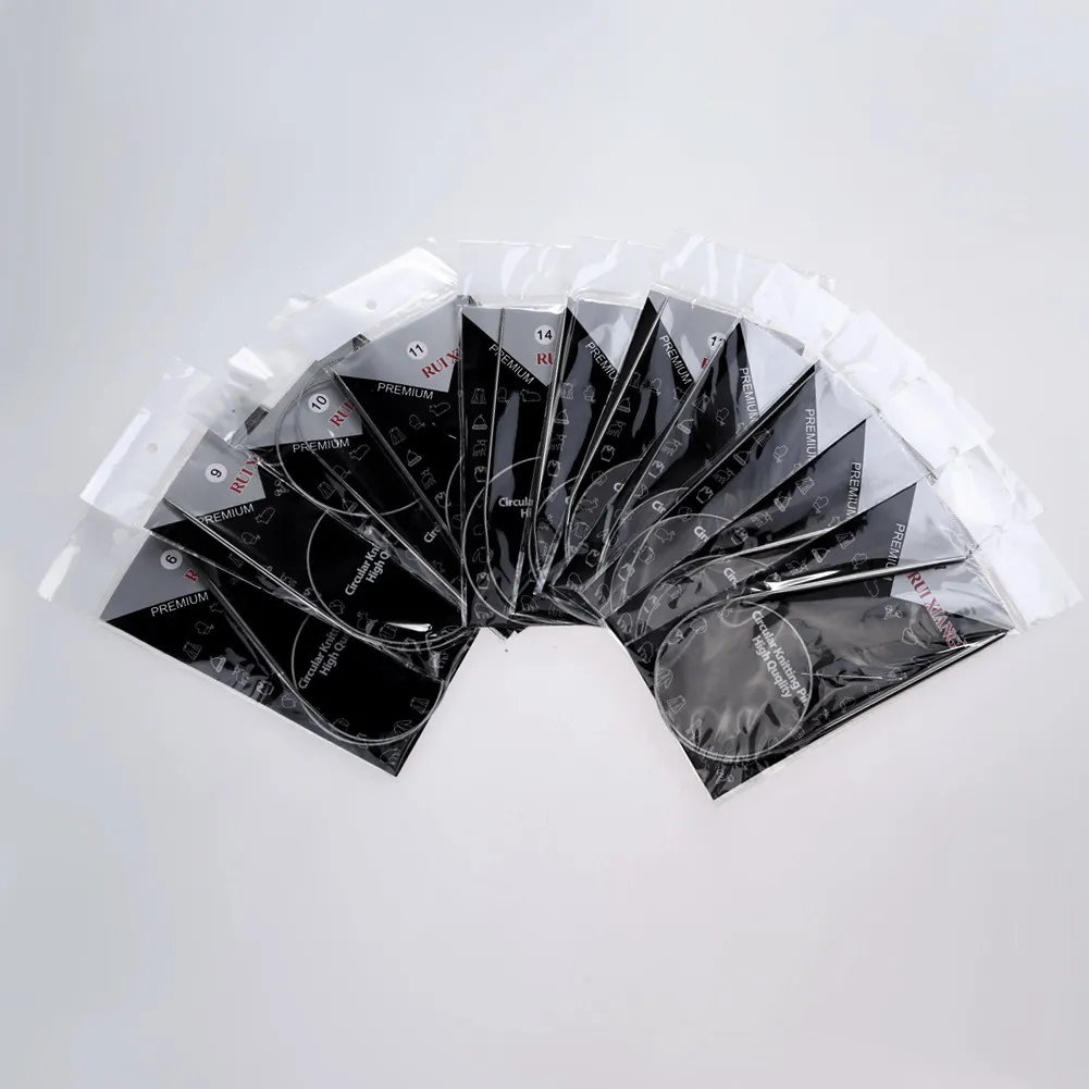 11pcs Circular Weaving Needlework Lightweight Stainless Steel Knitting Circular Product Different Sizes for DIY Knitted Tool