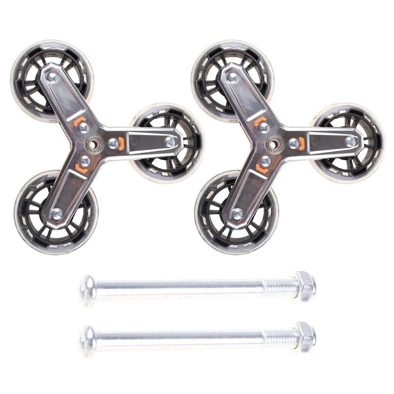 1 Pair Travel Pull Utility Folding Trolley Carts 360 Swivel Replacement Triang |
