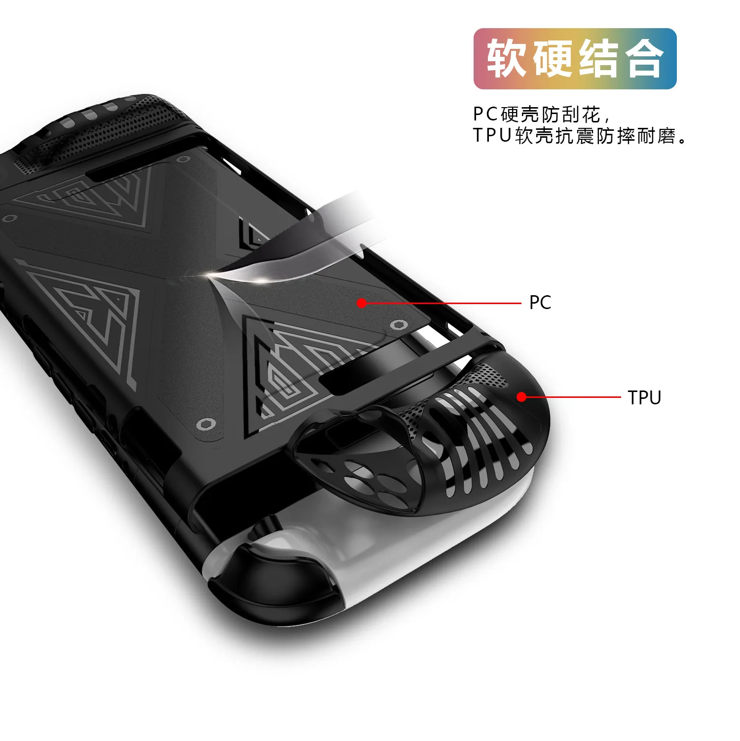 Enhanced Protective TPU+PC Detachable Case for Switch 2 - Anti-Fall, Anti-Scratch, Full Coverage Sleeve