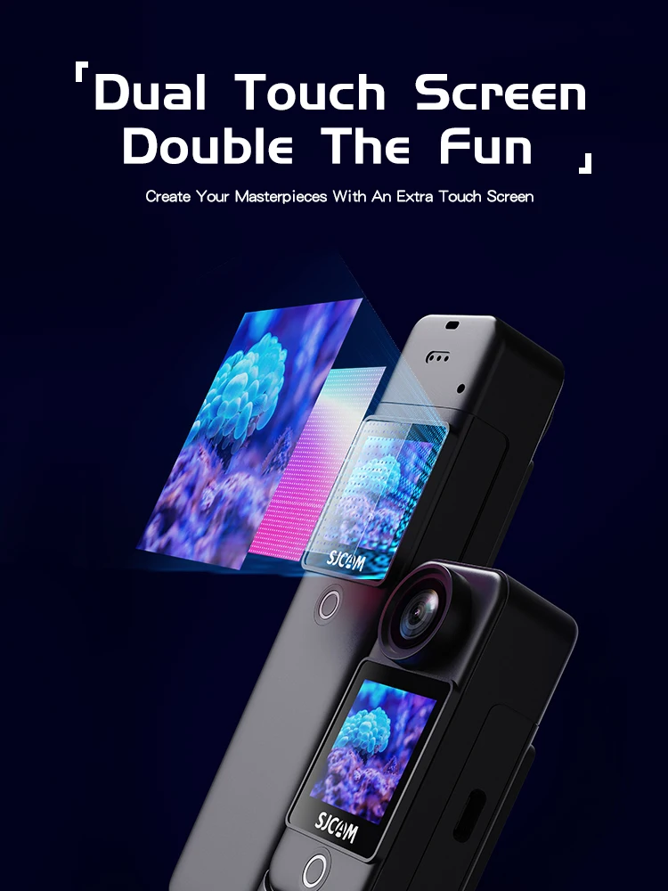 SJCAM C300 Pocket Action Camera 4K FHD Long Battery Life Video 30M Waterproof 5G WiFi Sport