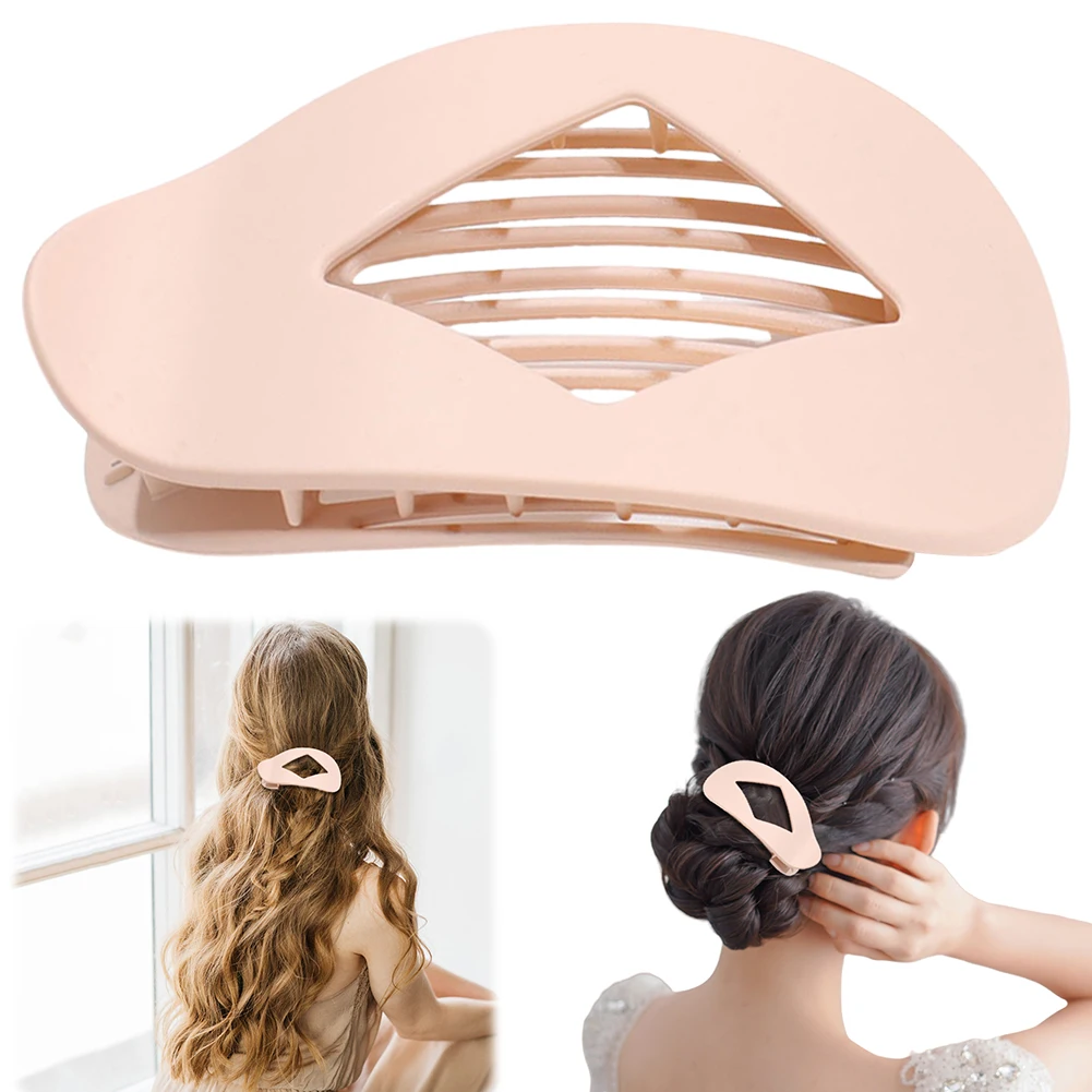 Oval Flat Hair Clips for Women New Fashion Leopard Matte Curved Flat Styling Barrettes Hair Accessories Women Girls Unique Gifts