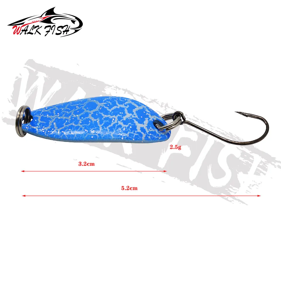 WALK FISH Trout Small Micro Fishing Spoons Single Hook Lures 1.2g 1.6g 2g  Spinner Bait Freshwater Winter Fishing Tackle Pesca