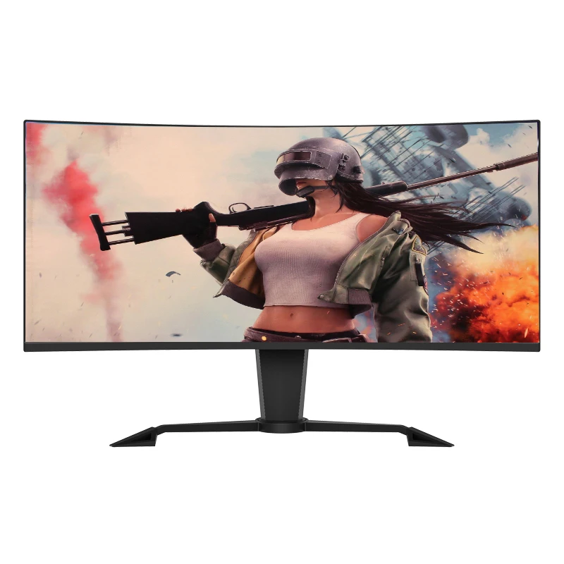 34 44 Monitor Da 49 Pollici Monitor Per Computer 2K 4K Schermo Curvo Opzionale Led Monitor Da Gioco 144Hz