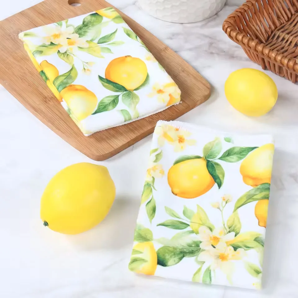 2-pack checkered fruit napkins, 40 * 60cm flat and stain resistant, suitable for dining and kitchen use