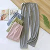 Maternity Sleep Pants Pregnancy Clothing Pregnant Pants New Adjustable Loose Straight Sleep Wear Pregnancy Home Lounge 2