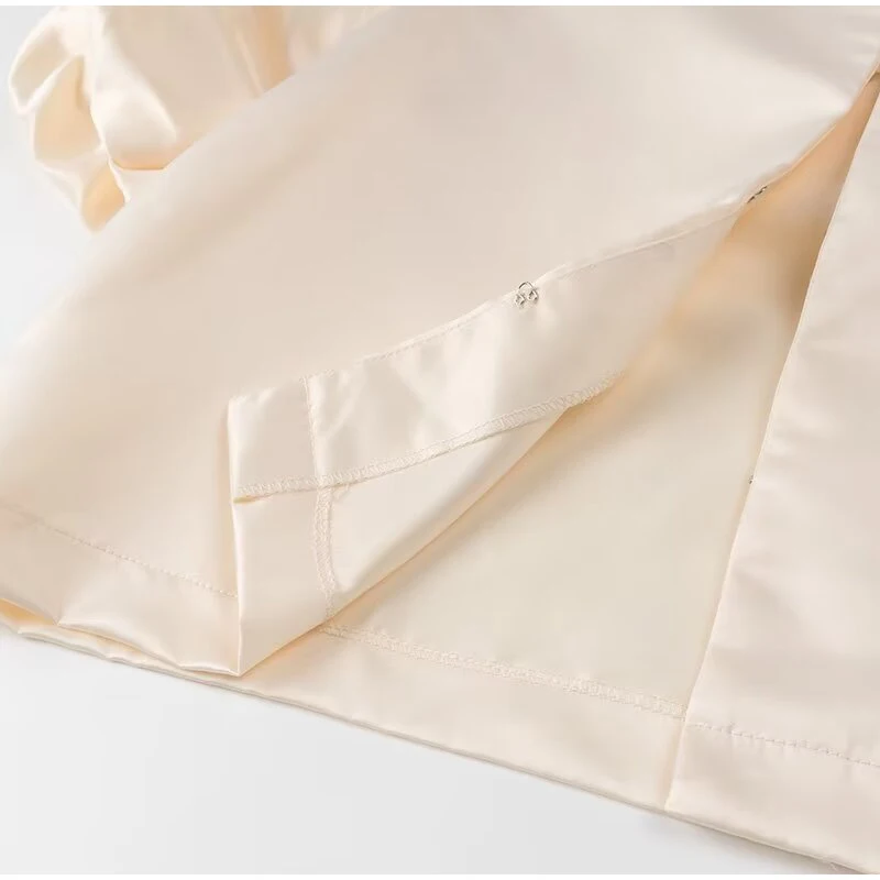 Blusas elegantes con mangas abullonadas y cuello redondo para mujer, estilo vintage, holgadas y lisas, con una sola botonadura, para verano