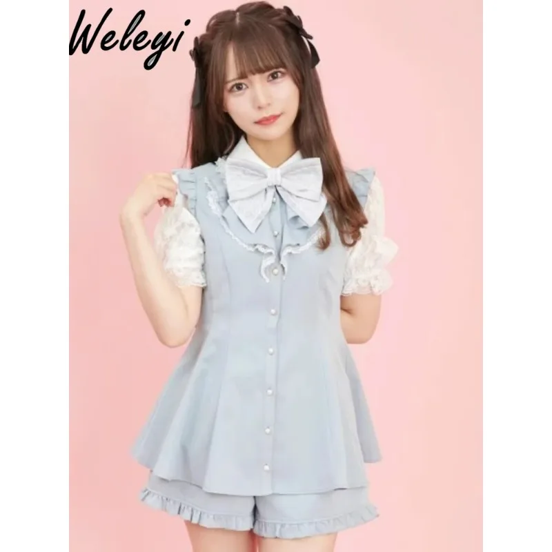 

Женское платье оверсайз в стиле пэчворк, кружевное платье в стиле Landmine с коротким рукавом и поясом с узлом, весна-лето 2024